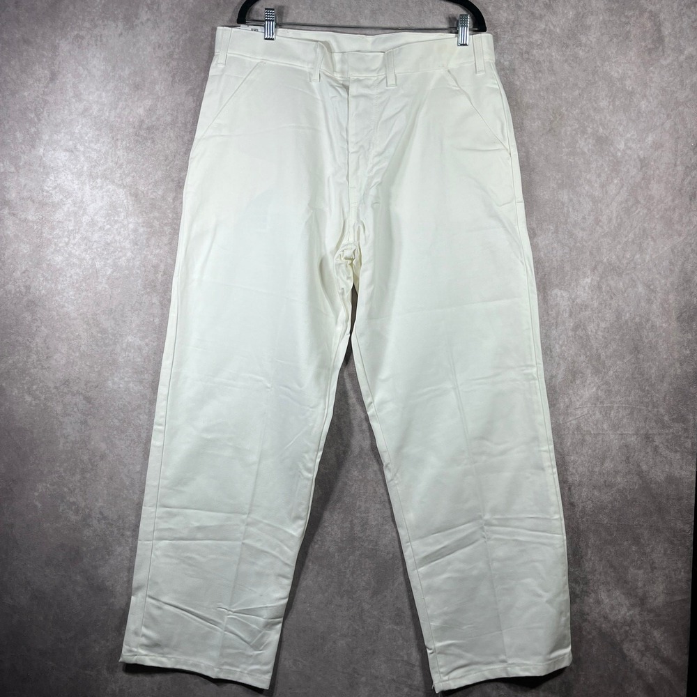 Big Bill Westex UltraSoft FR Pants Men Size 38X30 White Regular Fit Workwear NEW